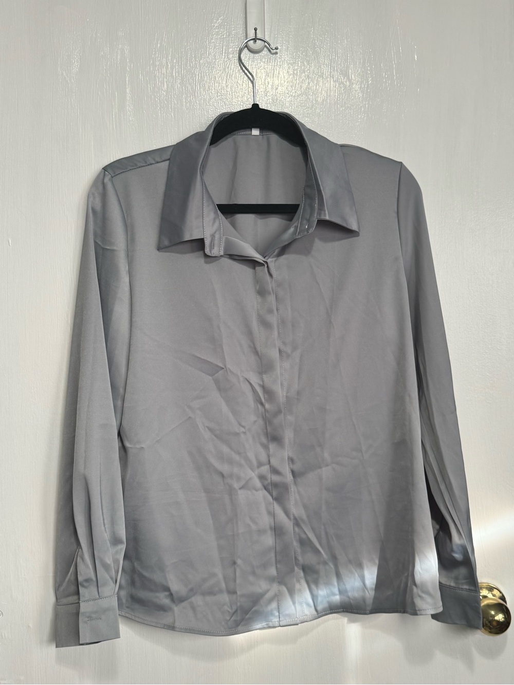 Classic Light Gray Button-Up Shirt